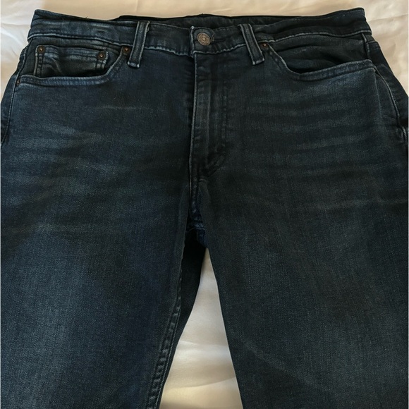 Men's LEVIS 514 Black Label Straight Fit     33 X 30 Dark Wash Stretch Jeans - Picture 9 of 15